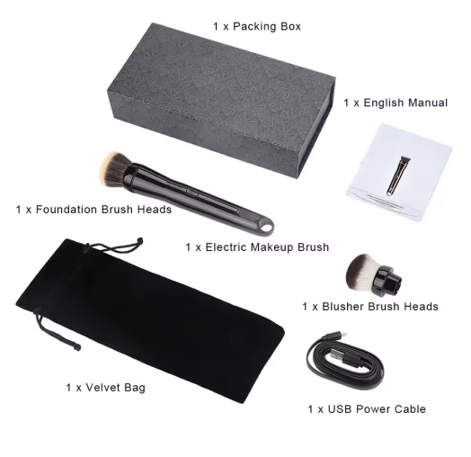 CalmoraHealth™ Portable Electric Makeup Brush