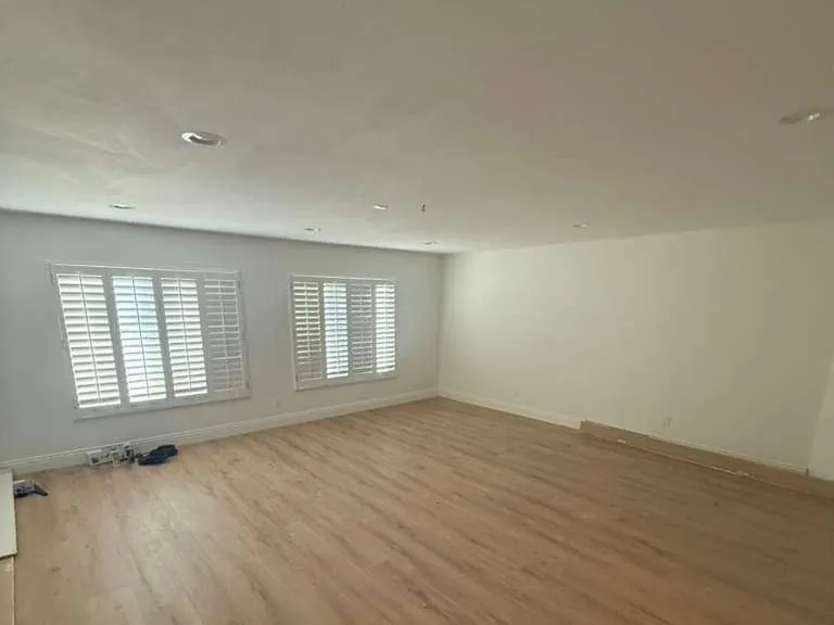 Corona residence — finished open interior with new flooring