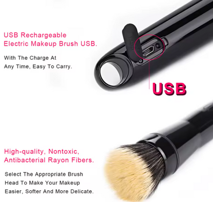CalmoraHealth™ Portable Electric Makeup Brush